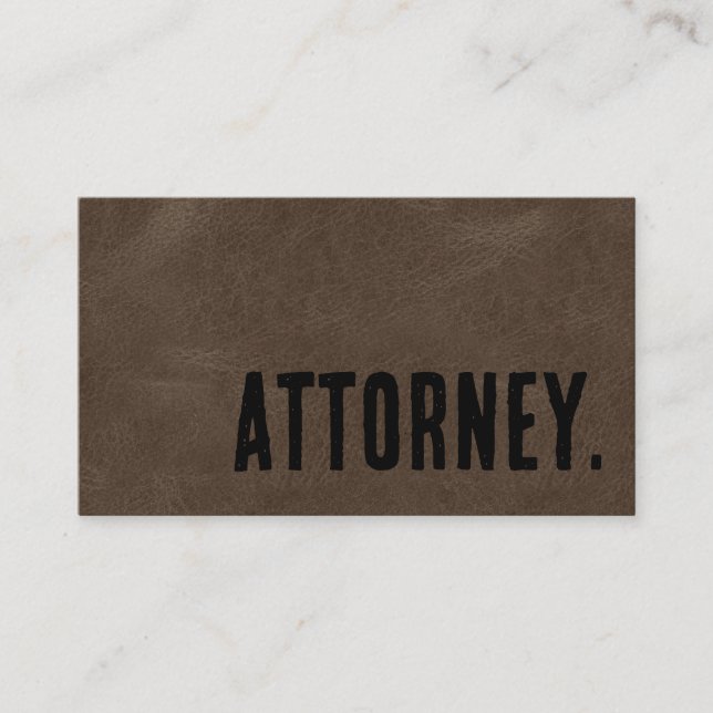 Cartão De Visita Advogado do Advogado do Pastor Brown Faux Leather (Frente)