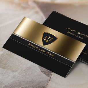 Cartão De Visita Advogado do Dourado Escudo Luxury