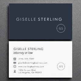 Cartão De Visita Advogado do Marinho de Direito Azul Moderno Luxo