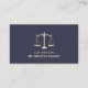 Cartão De Visita Advogado do Marinho de Lei Azul e Dourado (Frente)