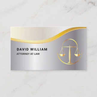 Cartão De Visita Advogado do ouro Justice Scale Advogado Silver
