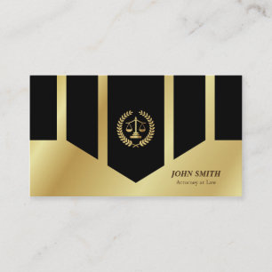 Cartão De Visita Advogado Dourado do clássico do louro do Libra do