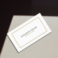 Advogado Dourado Simples e Elegante White Faux