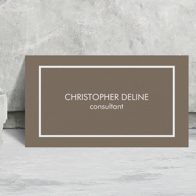 Cartão De Visita Advogado elegante simples moderno de Brown da (Criador carregado)