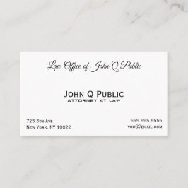 Cartão De Visita Advogado Elegante Simples Profissional no Serviço 