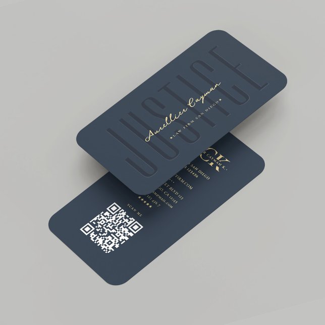 Cartão De Visita Advogado moderno Monograma Lei Justiça Empresa Azu (Modern Lawyer Monogram Law Firm Justice Dark Blue Business Card
)