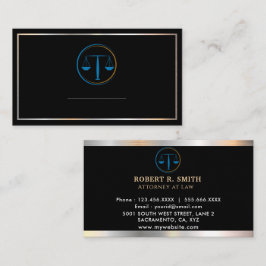 Cartão De Visita Advogado-Ouro de Justiça