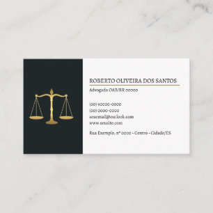 Cartão de Visita Advogado - Preto e Branco