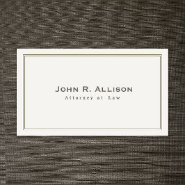 Cartão De Visita Advogado profissional de marfim tradicional simple