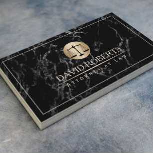 Cartão De Visita Advogado Simple Enquadrado Elegante Dark Marble