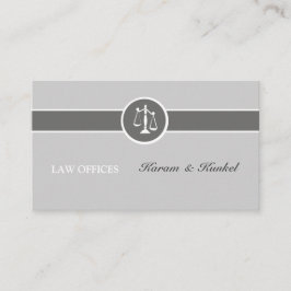 Cartão De Visita Advogado simples neutro das Justiça-Escalas da