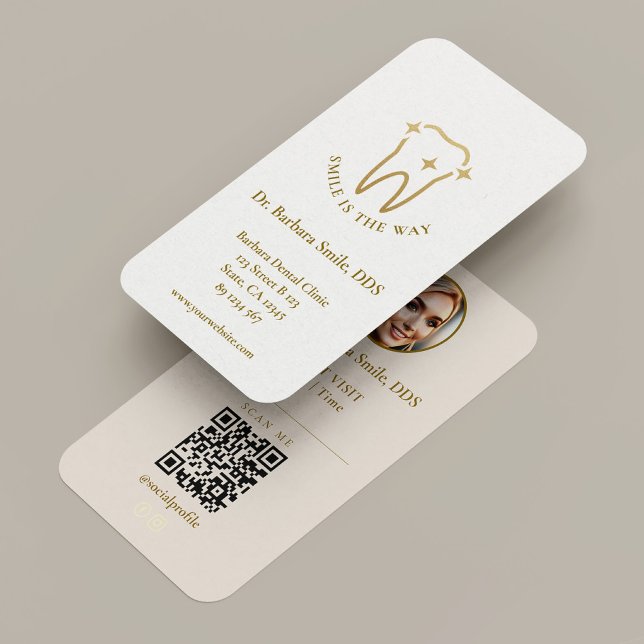 Cartão De Visita Aesthetic Dentist Dental Clinic Visit White Sand ( Aesthetic Dentist Dental Clinic Visit White Sand Business Card
)