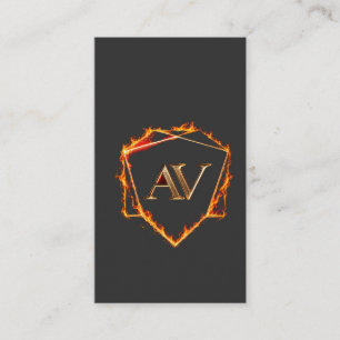Cartão De Visita AETHER VANGUARD - Logotipo AV Pedra Forma Streetwe