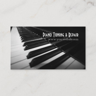 Cartão De Visita Afinador e Reparo de Piano Instrutor de Música Neg