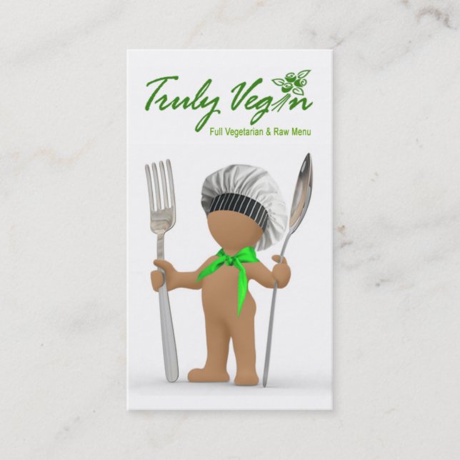 Cartão De Visita Afrocentric "cozinheiro chefe legal": Restauração (Frente)