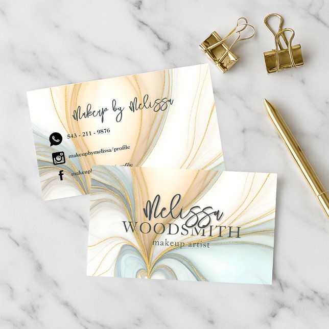 Cartão De Visita Agate do ouro Roda o Elegante para o Profissional  (Criador carregado)