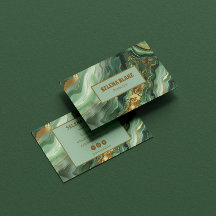 Agato Verde Elegante com Lítida Dourada - Moderno