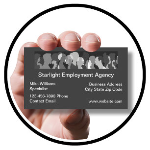 Cartão De Visita Agência de Emprego Única Headhunter