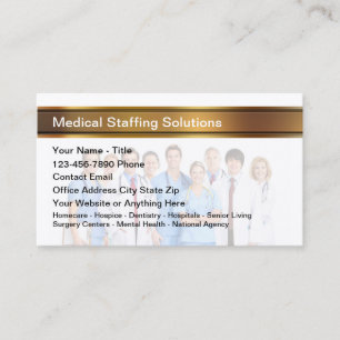 Cartão De Visita Agência de Recrutamento de Pessoal Médico Classy 