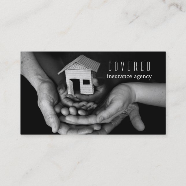 Cartão De Visita Agência de Seguros, Empresa (Frente)