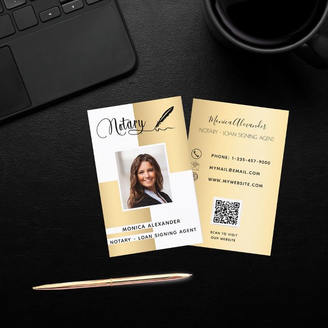 Cartão De Visita Agente assinante do empréstimo com o código QR par (Criador carregado)
