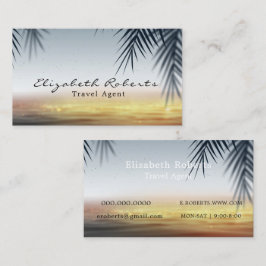Cartão De Visita Agente Cênico de Viagem de Praia Tropical