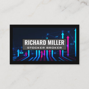 Cartão De Visita Agente de Ações  Setas para Cima  Finanças