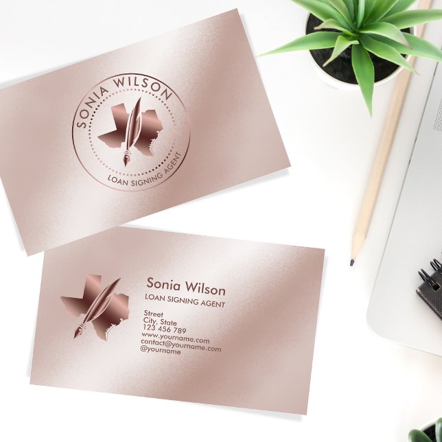 Cartão De Visita Agente de Assinatura de Empréstimo de Carimbo Públ (Criador carregado)