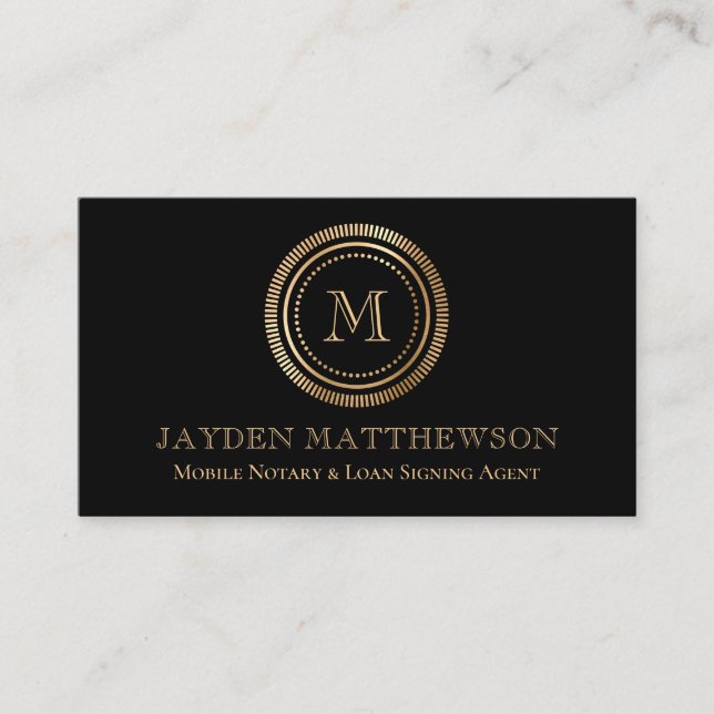 Cartão De Visita Agente de Assinatura de Empréstimo Notarial Modern (Frente)