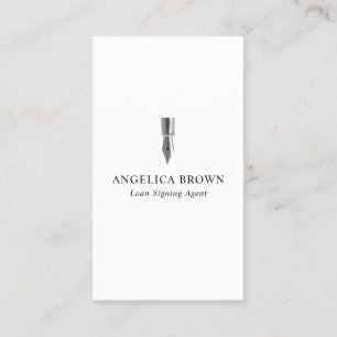 Cartão De Visita Agente de Assinatura de Empréstimo Notário