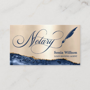 Cartão De Visita Agente de Assinatura de Empréstimo Notário Agente 