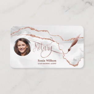 Cartão De Visita Agente de Assinatura de Empréstimo Notário Agente