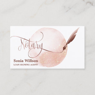 Cartão De Visita Agente de Assinatura de Empréstimo Notário Agente