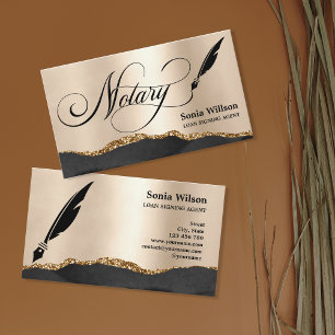 Cartão De Visita Agente de Assinatura de Empréstimo Notário Agente