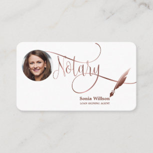Cartão De Visita Agente de Assinatura de Empréstimo Notário Agente