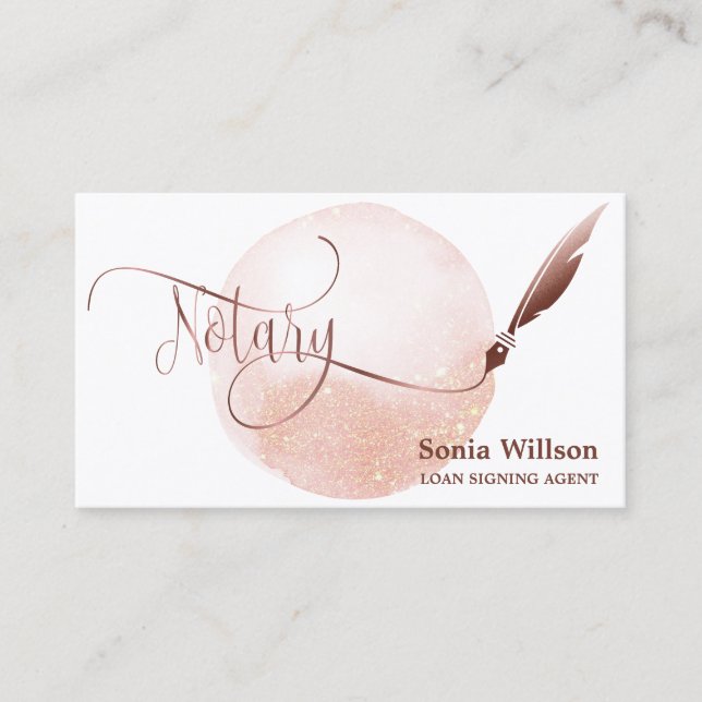 Cartão De Visita Agente de Assinatura de Empréstimo Notário Agente  (Frente)