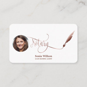 Cartão De Visita Agente de Assinatura de Empréstimo Notário Agente