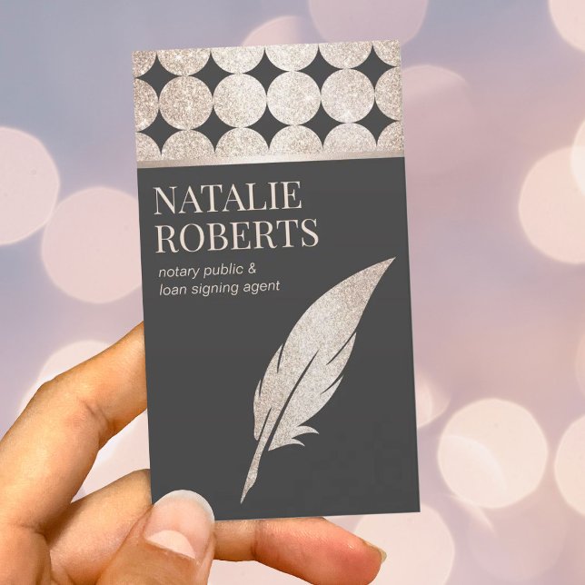 Cartão De Visita Agente de Assinatura de Empréstimo Notário, Caneta (Criador carregado)
