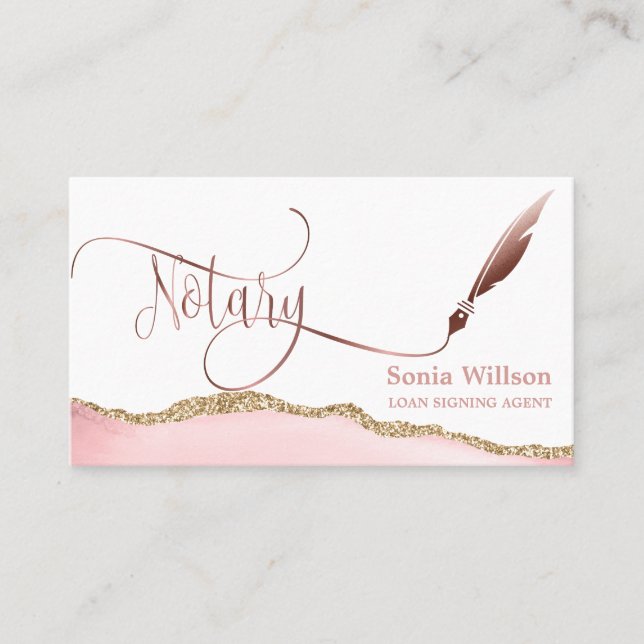 Cartão De Visita Agente de Assinatura de Empréstimo Notário Código  (Frente)