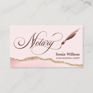 Cartão De Visita Agente de Assinatura de Empréstimo Notário Código
