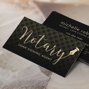 Cartão De Visita Agente de Assinatura de Empréstimo Notário Doura