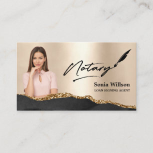 Cartão De Visita Agente de Assinatura de Empréstimo Notário Foto Do