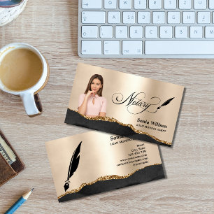 Cartão De Visita Agente de Assinatura de Empréstimo Notário Foto Do