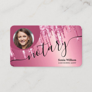 Cartão De Visita Agente de Assinatura de Empréstimo Notário Modern