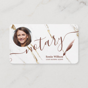 Cartão De Visita Agente de Assinatura de Empréstimo Notário Modern