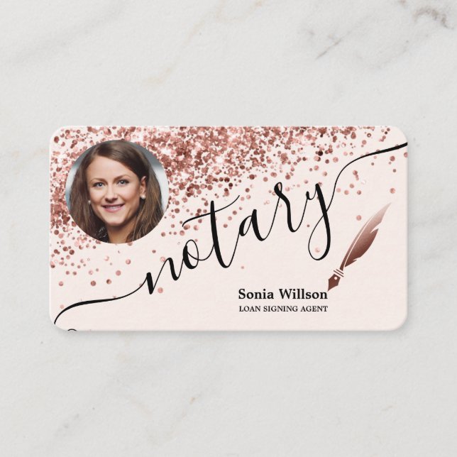 Cartão De Visita Agente de Assinatura de Empréstimo Notário Modern  (Frente)