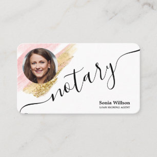 Cartão De Visita Agente de Assinatura de Empréstimo Notário Modern