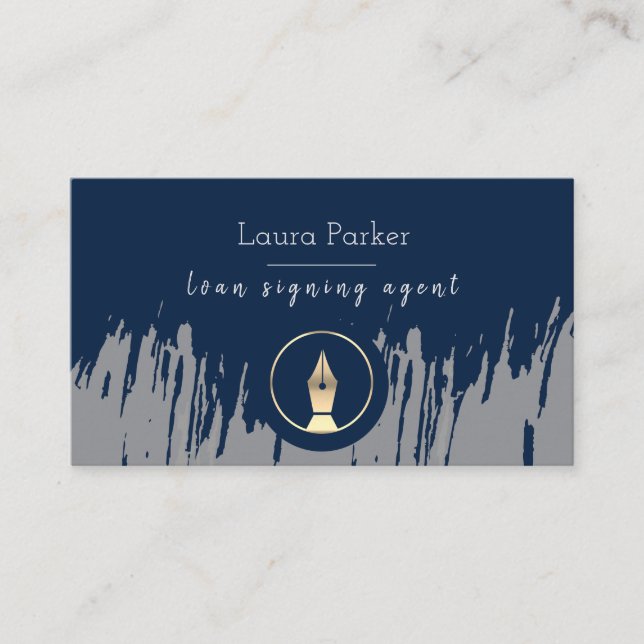Cartão De Visita Agente de Assinatura de Empréstimo Notário Nibb Ci (Frente)