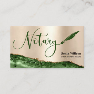 Cartão De Visita Agente de Assinatura de Empréstimo Notário Profiss