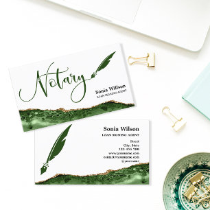 Cartão De Visita Agente de Assinatura de Empréstimo Notário Profiss